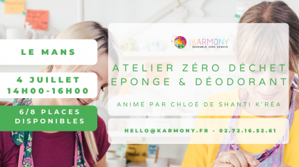 Atelier Zéro Déchet : Éponge & Déodorant